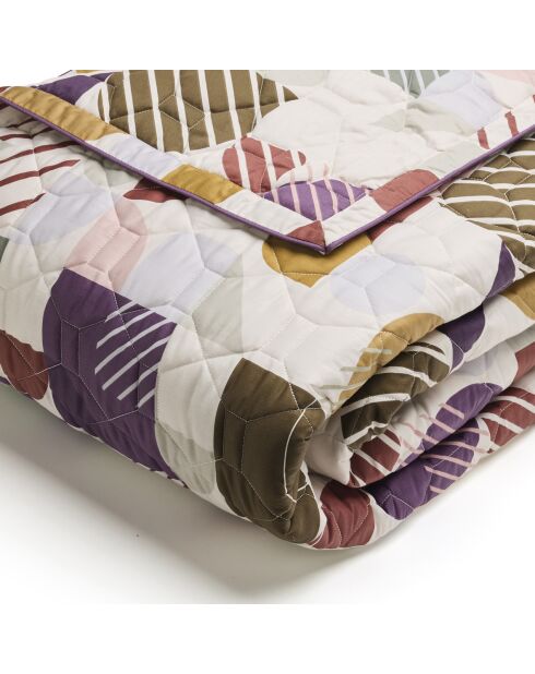 Copriletto Modul'Art in raso di cotone bianco - 220x250 cm