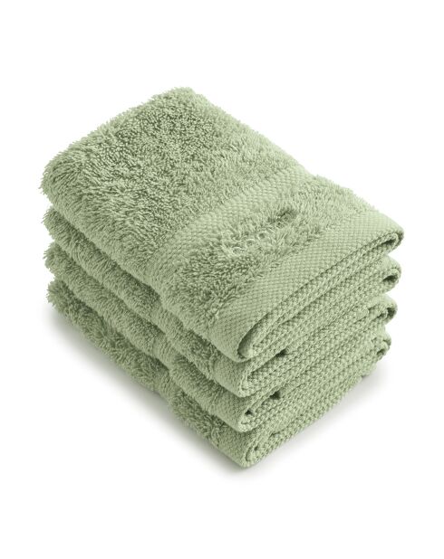 Set van 4 amandelgroene gastenservetten - 30 cm