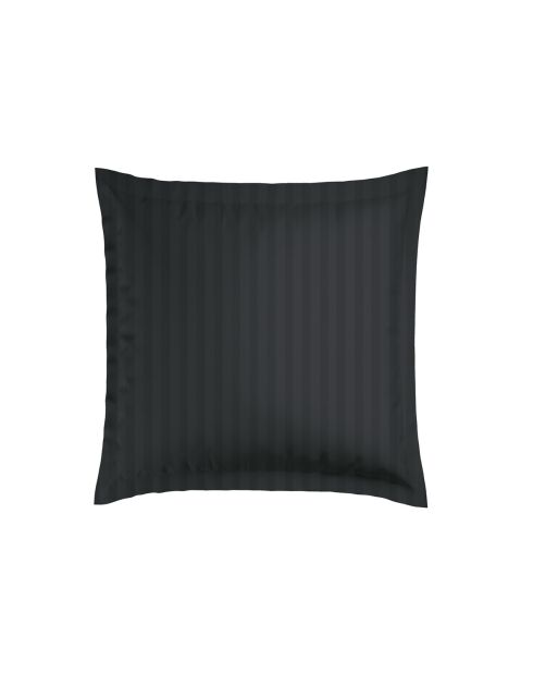 Set di 2 federe in cotone satinato a righe intrecciate Dobby Jacquard grigio 03
