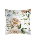 Set di 2 federe bianche in raso di cotone Jardin de Fleurs - 63x63 cm