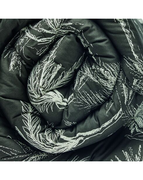 Édredon avec glands satin de coton Wild noir - 140x200 cm