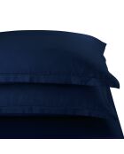 Lot de 2 taies d'oreiller satin de coton Uni 1 baratta bleu 11