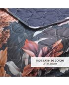 Couvre-lit XL Eclat de caramel bleu foncé - 220x250 cm