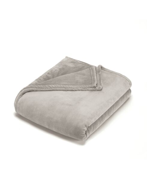 Manta polar gris claro - 180x220 cm