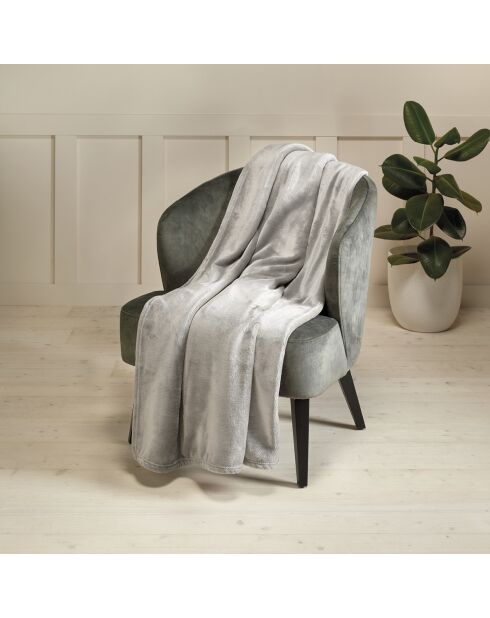 Manta polar gris claro - 180x220 cm