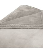 Manta polar gris claro - 180x220 cm