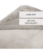 Manta polar gris claro - 180x220 cm