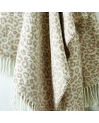 Plaid aus weicher Baumwolle Leopard taupe - 130x170 cm
