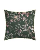 Set de 2 taies d'oreiller en satin de coton Murmure floral vert - 2x(63x63 cm)