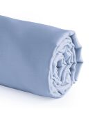 Drap-housse en satin de coton Uni bleu clair