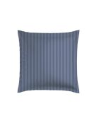 Set de 2 taies d'oreiller en satin de coton rayure tissé dobby Jacquard bleu - 63x63 cm