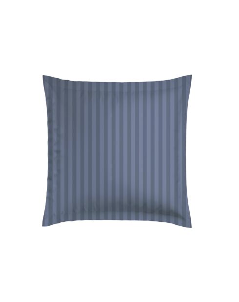 Set de 2 taies d'oreiller en satin de coton rayure tissé dobby Jacquard bleu - 63x63 cm