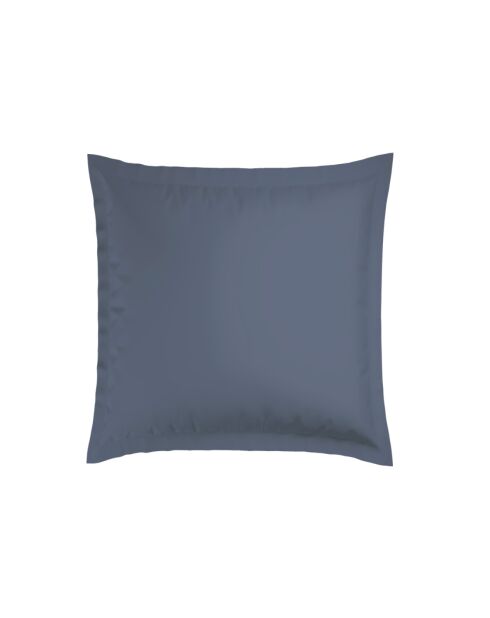 Set de 2 taies d'oreiller en satin de coton rayure tissé dobby Jacquard bleu - 63x63 cm