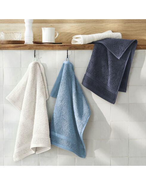 Set de 2 essuie-mains en coton ultra doux blanc - 2x(45x45 cm)