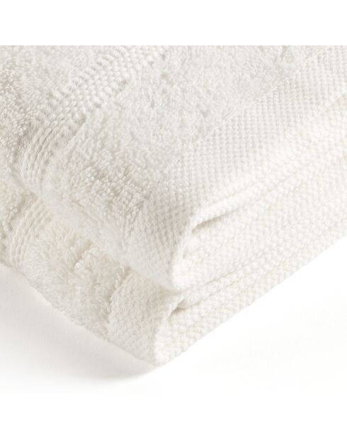 Set de 2 essuie-mains en coton ultra doux blanc - 2x(45x45 cm)