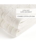 Set van 2 witte ultrazachte katoenen handdoeken - 2x (45x45 cm)