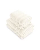 Set van 2 handdoeken en 2 ivoorkleurige badlakens - 2x (50x100 cm) + 2x (70x140 cm)