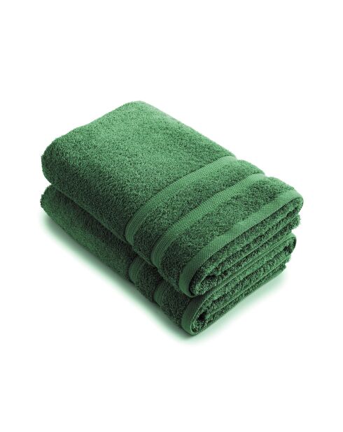 Set van 2 flessen groene badlakens - 70x140 cm
