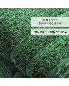 Set van 2 flessen groene badlakens - 70x140 cm