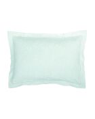 Juego de 2 fundas de almohada jacquard estampadas en satén de algodón Enchanted Flower blanco, 2 x 50 x 70 cm