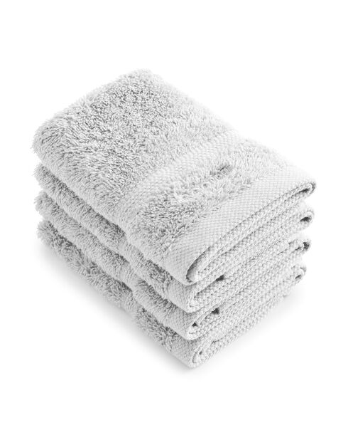 Set de 4 serviettes d'invitées sable - 30 cm