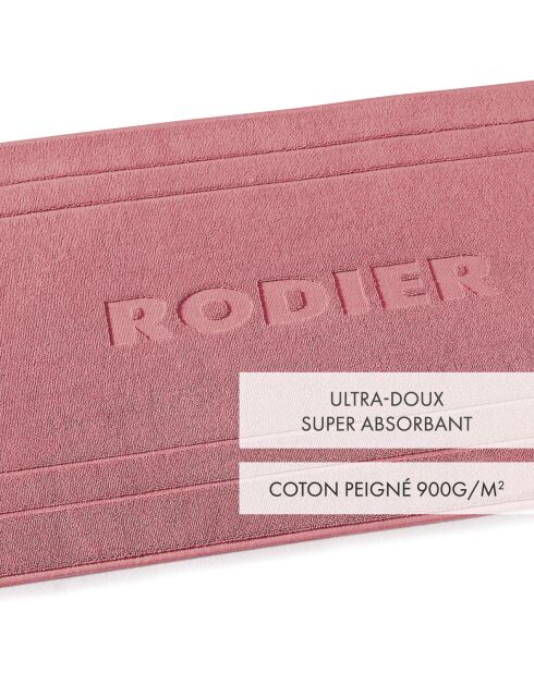 Tapis de bain rose hibiscus - 60x100 cm