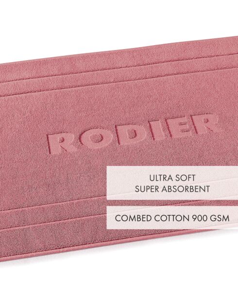Tapis de bain rose hibiscus - 60x100 cm