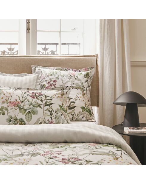 Set de 2 taies d'oreiller en satin de coton Rozas blanc - 63x63 cm