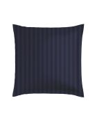 Set van 2 donkerblauwe karamelkleurige katoenen satijnen kussenslopen - 2x (63x63 cm)