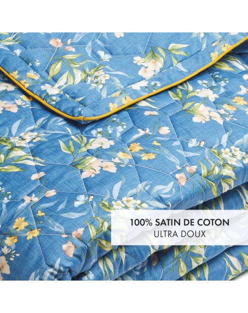 Couvre-lit XL Belle de Nuit bleu - 220x250 cm