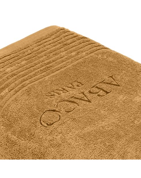 Asciugamano da bagno in cotone pettinato LT in schiuma giallo senape - 100x150 cm