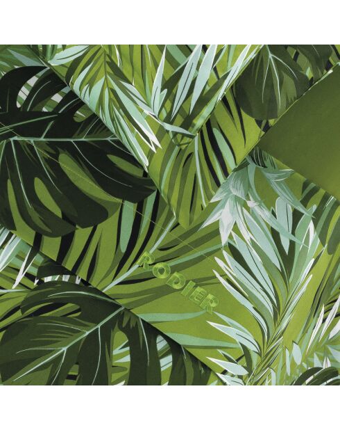 Bettlakenset Rechteckiger Mini-Kissenbezug aus hellgrünem tropischem Baumwollsatin — 150 x 200 cm