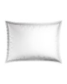 Set de 2 taies d'oreiller en satin de coton Nice gris/blanc - 2x(50x70 cm)
