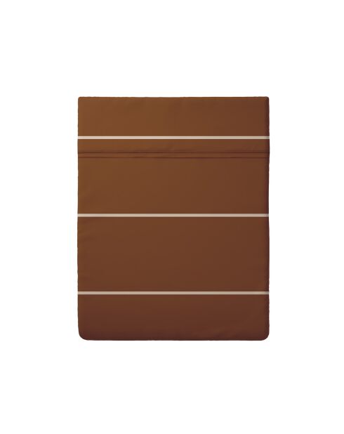 Lenzuolo Camille in raso di cotone marrone - 240x300 cm
