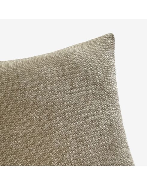 Housse de coussin Maya taupe - 45x45 cm