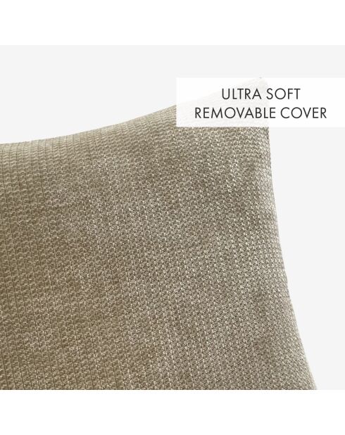 Housse de coussin Maya taupe - 45x45 cm