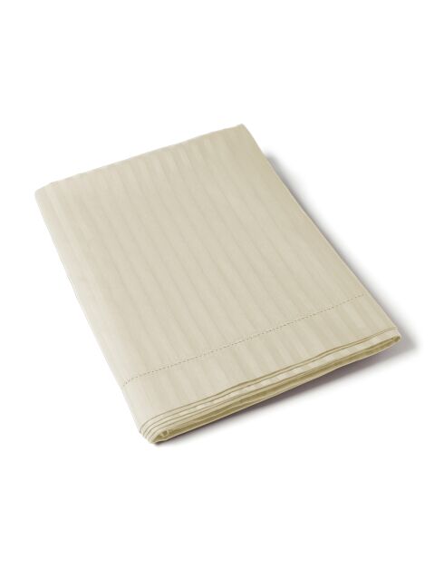 Drap plat en satin de coton Jour Venise ivoire