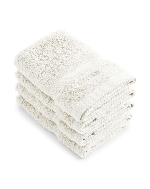 Set van 4 witte gastenservetten - 30 cm