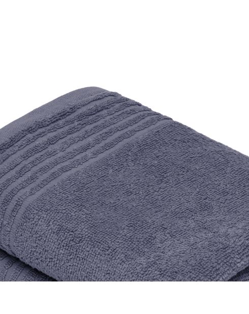 Lot de 2 essuie-mains coton peigné LT Ecume bleu gris - 2x(45x45 cm)
