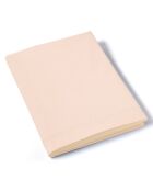 Drap plat en percale de coton uni rose pâle