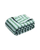 Couvre-lit en satin de coton Lorine vert/bleu - 220x250 cm