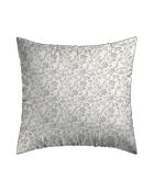 Set di 2 federe in raso di cotone Parterre de Roses bianco/tortora - 63x63 cm