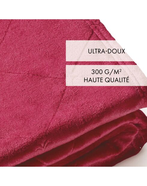 Maxi plaid o copriletto Diamond bordeaux - 220x250 cm