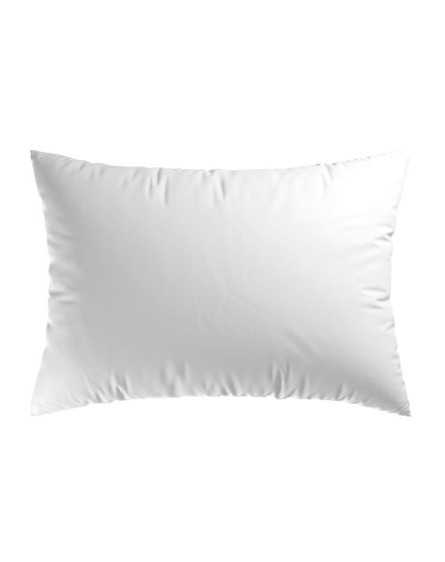 Set de 2 taies d'oreiller en satin de coton Uni blanc - 2x(50x70 cm)