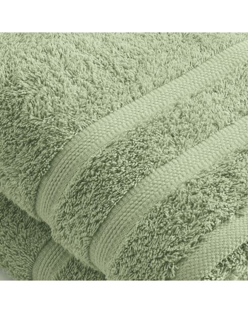 Set van 2 amandelgroene badlakens - 70x140 cm