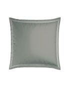 Set de 2 fundas de almohada de satén de algodón Annecy blanco/marrón