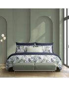 Set aus 2 weißen Kissenbezügen aus Baumwollsatin Jardin d'Eden — 2 x (63 x 63 cm)