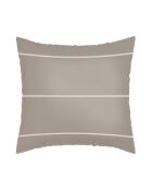 Set de 2 taies d'oreiller en satin de coton Camille taupe - 2x(63x63 cm)