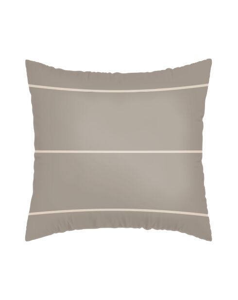 Set de 2 taies d'oreiller en satin de coton Camille taupe - 2x(63x63 cm)
