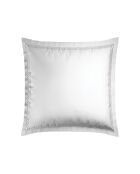 Set de 2 taies d'oreiller en satin de coton Eclat de perle gris/blanc - 2x(63x63 cm)